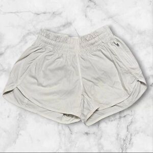 Lululemon Size 6 White High Waisted Tracker Shorts